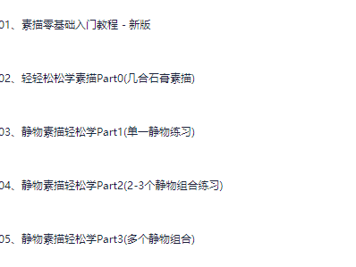 素描绘画教程，总共40G
