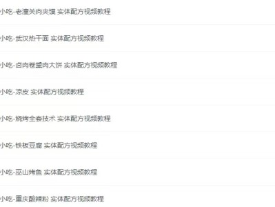 《龙隐小吃街小吃教程大全》视频教学美食做法