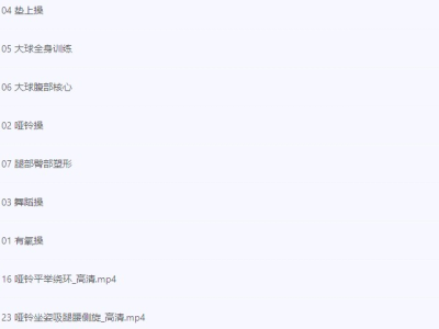 《塑身操全集》[40多节视频教程][4.11G][私人珍藏分享]