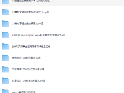 【稀有资源】超高含金量的英语单词记忆学习资料
