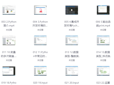 Python全套教程，入门让到精通开发教程